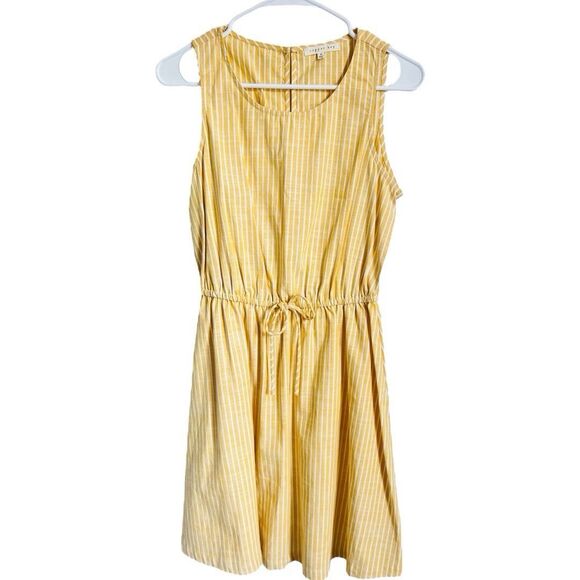 Copper Key Dresses & Skirts - NWT Copper Key Dress Yellow White Striped Drawstring Waist Sleeveless Sundress